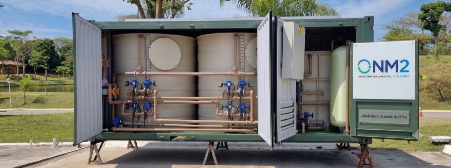 BR Ecosystem 20 Pés instalada em container marítimo