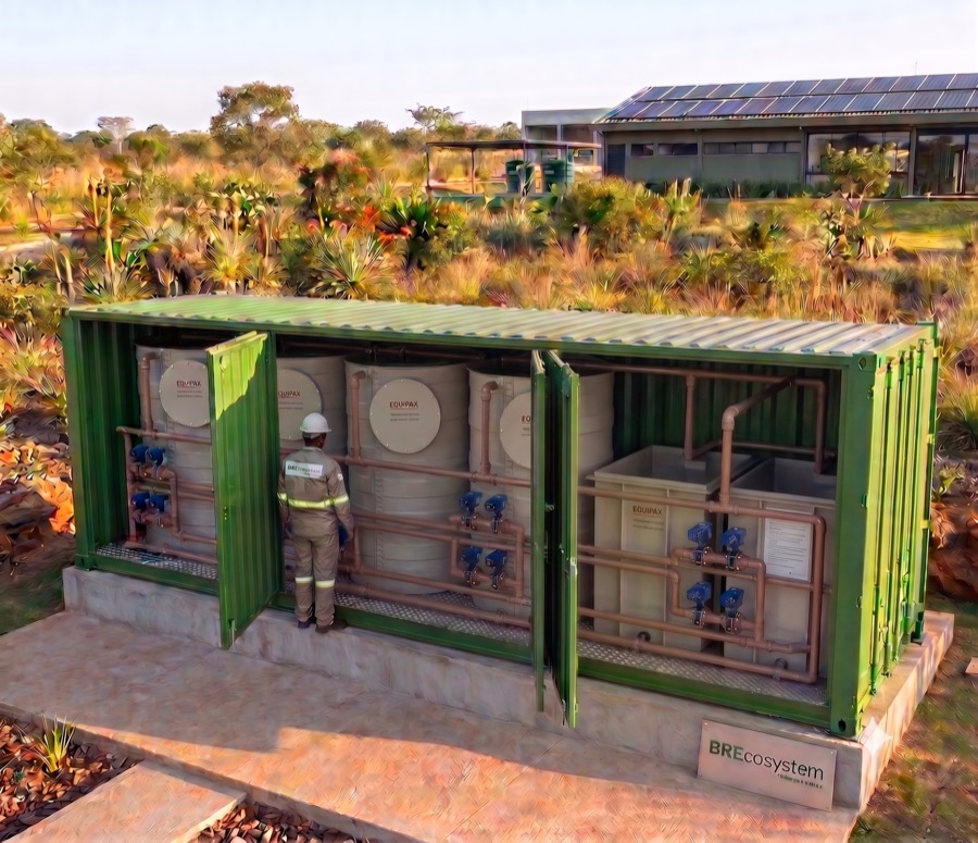 BR Ecosystem 40 Pés instalada em container marítimo